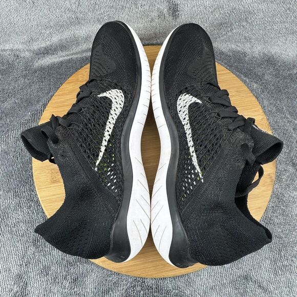 Nike Free RN Flyknit Running Shoes Womens Size 11 Black White 942839-001 - Picture 7 of 10